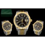 Rolex Gents 18ct Gold and Steel Oyster Perpetual Turn O-Graph ' Thunderbird ' Date-Just Wrist Watch.