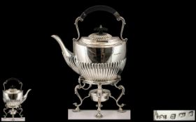 A Superb Quality Sterling Silver Spirit Kettle & Stand, hallmarked Birmingham 1919, maker J & C.