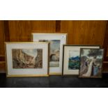 Collection of Four Prints, comprising two Noel Leaver's depicting Oriental scenes,