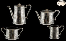 Walker & Hall - Late 19th Century Stylish and Superb Quality Georgian Style Silver Plate ( 4 ) Piece