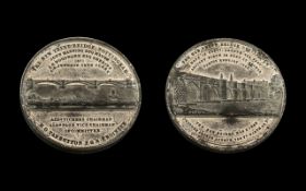 Nottingham Interest - A Large Silvered Metal Medallion for the opening of the new Trent Bridge in
