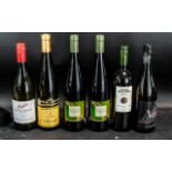 Collection of Vintage Wine ( 6 ) Bottles In Total. Comprises 1/ Alsace Riesling 2015 Roesslin