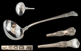 George IV Superb Quality Sterling Silver Ladle of Excellent Design and Proportions, Heavy Gauge.