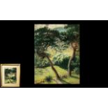 Robert James Enraght Moony (1879-1946) Pastel drawing of a woodland scene.