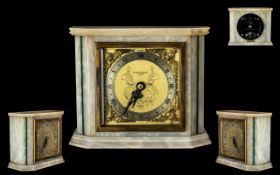 Art Deco Period Elliot Clocks Mappin and Webb - Heavy 1930's Marble Cased Mantel Clock of Superior