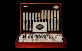 Boxed Set of Silver Plated Cutlery by Cooper Ludlam, made in Sheffield for Viners.