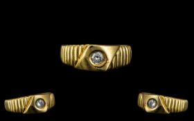 Gold 9ct Ladies Dress Ring, Central 0.8x 0.