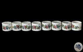 Collection of Coalport Napkin Rings ( 8 ) In Total.