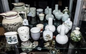 Collection of Small Porcelain Bud Vases & Pots, comprising Bing & Grondahl No. 601a pot 2.