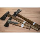 Collection of Antique Axes. ( 3 ) Axe's In Total, All With Great Patina.