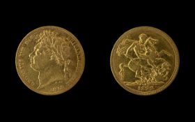1822 George IV (1820-1830) Full Sovereign, 22ct Gold.