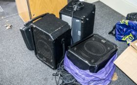 D.J Equipment to include, 1 KAM Wireless Microphone, 2 IMG stage line speakers, phonic power unit