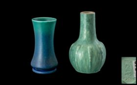 Royal Lancastrian Pair of Studio Art Pottery Vases ( 2 ) Both with Impressed Royal Lancastrian