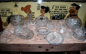 Large Quantity of Quality Glass Items, comprising six assorted crystal glass fruit/trifle bowls, and