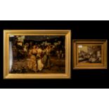 A Pair of Victorian Crystoleum Pictures, one depicts dogs and a monkey,