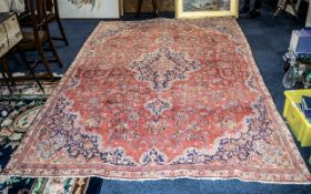 Multi Ground Genuine Persian Mashad Carpet, measures 310 x 220 cms. As new.