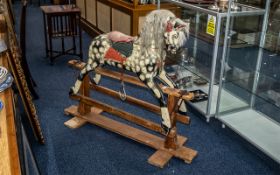 Antique Rocking Horse. Rocking Horse In Dapple Colour, Signs of Wear Due to Age. 40 Inches High.