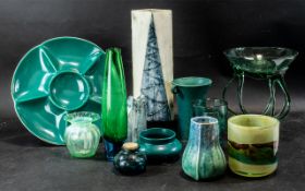 Collection of Green Glass & Porcelain,