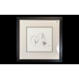 Doug Hyde British Contemporary 1972 Original Pencil Sketch, initialled DH,