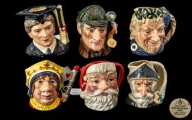 Royal Doulton - Collection of ( 6 ) Assorted Ceramic Small Character Jugs.