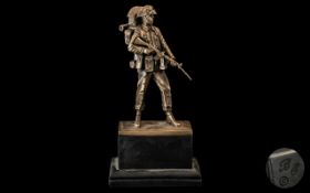 Cast Model of a British Soldier on Plinth.