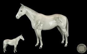 Beswick - Hand Painted Horse Figure ' Thoroughbred Stallion ' Grey Colour way. Model No 1772.