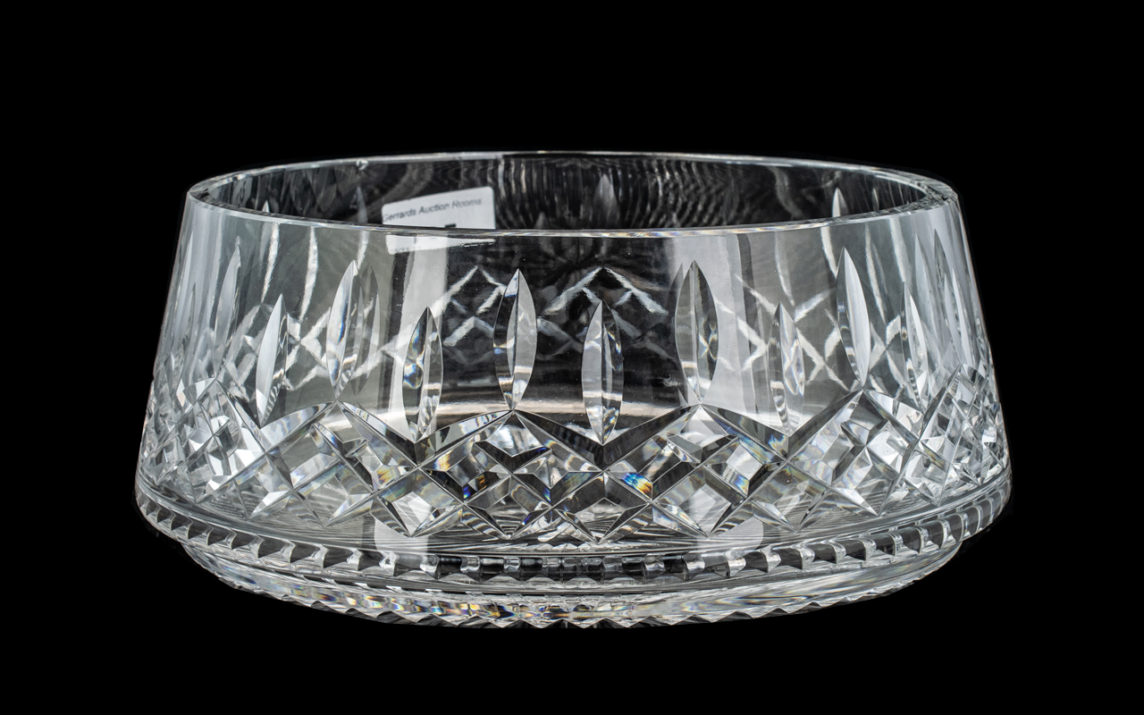 Large Waterford Glass Bowl for fruit/trifle, lovely cut glass design. Measures 8.5'' diameter.