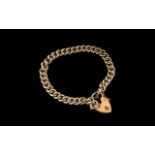 Edwardian 9ct Rose Gold Hollow Link Bracelet, Stamped 9c Too Each Link,