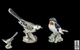 Bing and Grondahl Superb Quality Pair of Hand Painted Porcelain Bird Figures. Comprises 1/