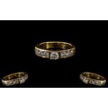Ladies 18ct Gold - Attractive Diamond Set Dress Ring,