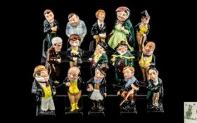 Collection of Royal Doulton Dickens Figures, to include Micawber, Bumble, Scrooge, Tim, Trotty Veck,