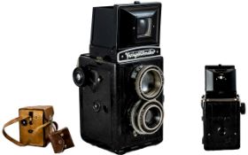 Voigtlander Brilliant TLR Box Camera, early version date 1932, with Compur-Brilliant lens and