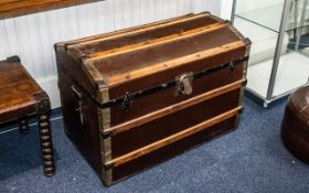 Antique Eagle Lock Company Large Trunk.