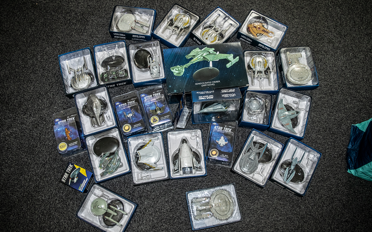 A Quantity of Star Trek Die Cast Models all boxed in as new condition.