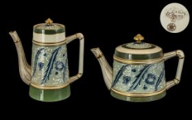 James Macintyre Gesso Teapot and Matching Coffee Pot circa 1902-1903. Reg no. 308931.