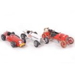 Three Revival 1:20 scale models including Auto Union C Ruote, Fiat, and Maserati