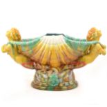 A large majolica-style centre bowl