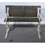 Pair of cast iron folding benches