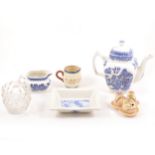 Woods willow pattern teapot, etc.