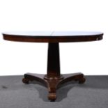 Victorian rosewood tilt top dining table