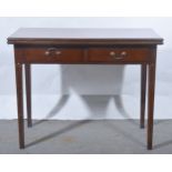 Victorian mahogany foldover tea table