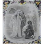A Victorian coloured print of Pharaoh's Daughter and Moses