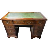 George III style mahogany desk