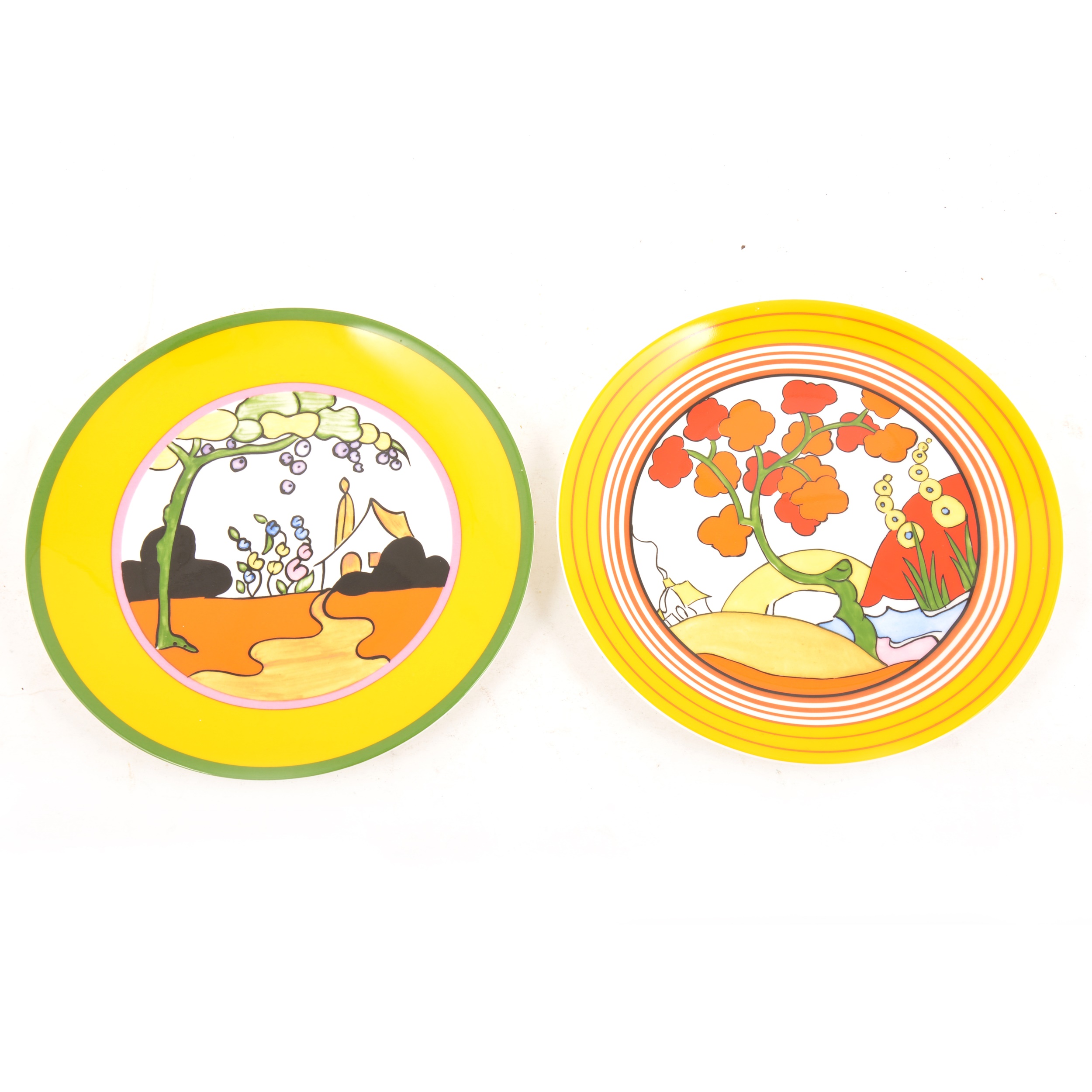 Wedgwood - Two limited edition Clarice Cliff commemorative plates