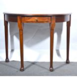 Mahogany demi-lune hall table