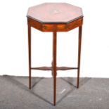 An Edwardian mahogany painted occasional table.