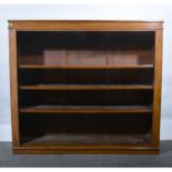 Victorian walnut open bookcase