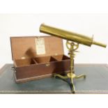 A mid-18th century 2 ¾ inch Gregorian reflecting telescope, signed John Bird, London.