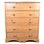 Pine chest of drawers