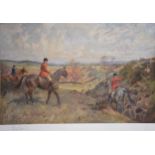 After Lionel Edwards, "The Lanarkshire and Renfrewshire Hunt", limited edition colour print, and